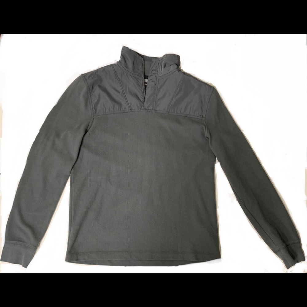Grey Half Zip Pullover Sweater